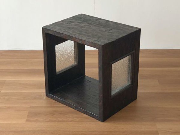 KAJA UKKO Old Teak Wood Cube Box / カジャ ウッコ チーク古材 キューブボックス サイドガラスタイプ （収納家具 > ラック・シェルフ） 15