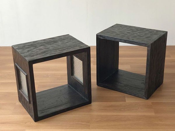 KAJA UKKO Old Teak Wood Cube Box / カジャ ウッコ チーク古材 キューブボックス サイドガラスタイプ （収納家具 > ラック・シェルフ） 14