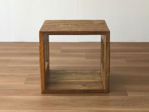 KAJA UKKO Old Teak Wood Cube Box / カジャ ウッコ チーク古材 キューブボックス サイドガラスタイプ （収納家具 > ラック・シェルフ） 26