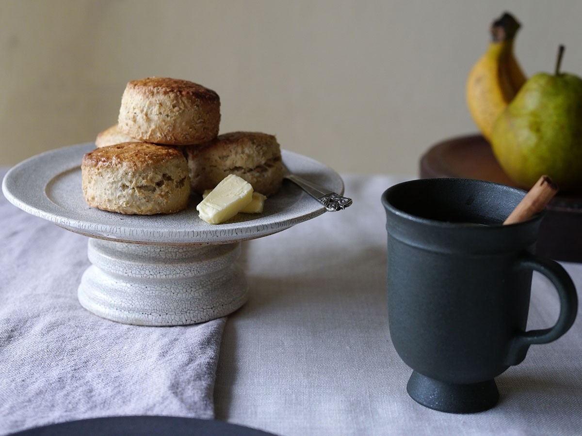 MISHIM POTTERY CREATION fractal cake plate + stand / ミシンポタリークリエイション フラクタル ケーキプレート + スタンド（ヒビ） （食器・テーブルウェア > 皿・プレート） 7