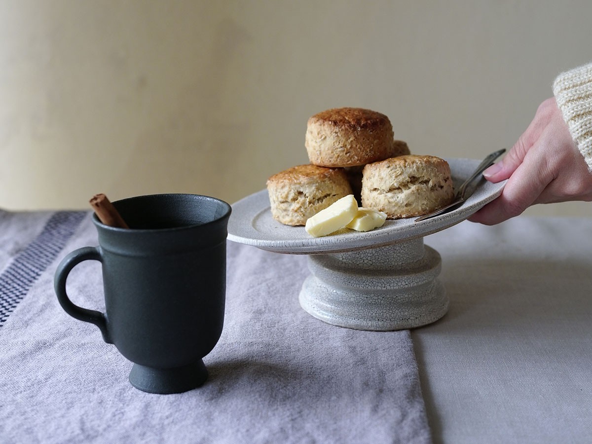 MISHIM POTTERY CREATION fractal cake plate + stand / ミシンポタリークリエイション フラクタル ケーキプレート + スタンド（ヒビ） （食器・テーブルウェア > 皿・プレート） 11