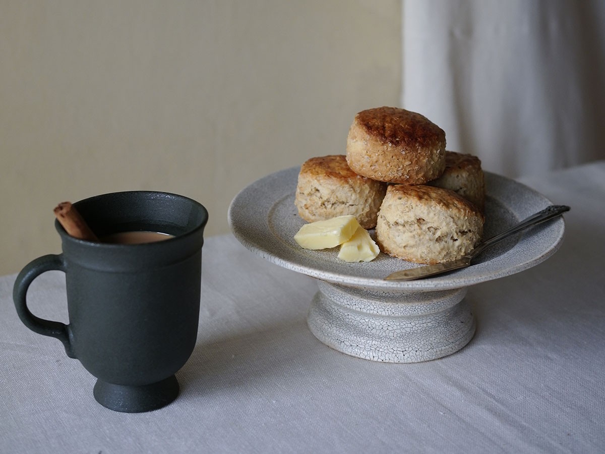MISHIM POTTERY CREATION fractal cake plate + stand / ミシンポタリークリエイション フラクタル ケーキプレート + スタンド（ヒビ） （食器・テーブルウェア > 皿・プレート） 8