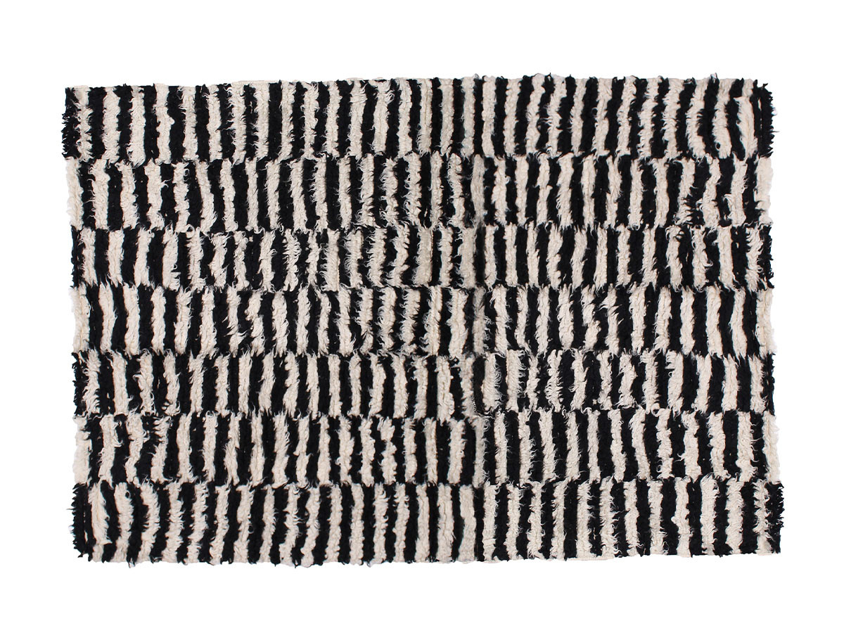 a.depeche NZ wool rug black & white / アデペシュ ニュージー ウールラグ ブラック & ホワイト （ラグ・カーペット > シャギーラグ） 1