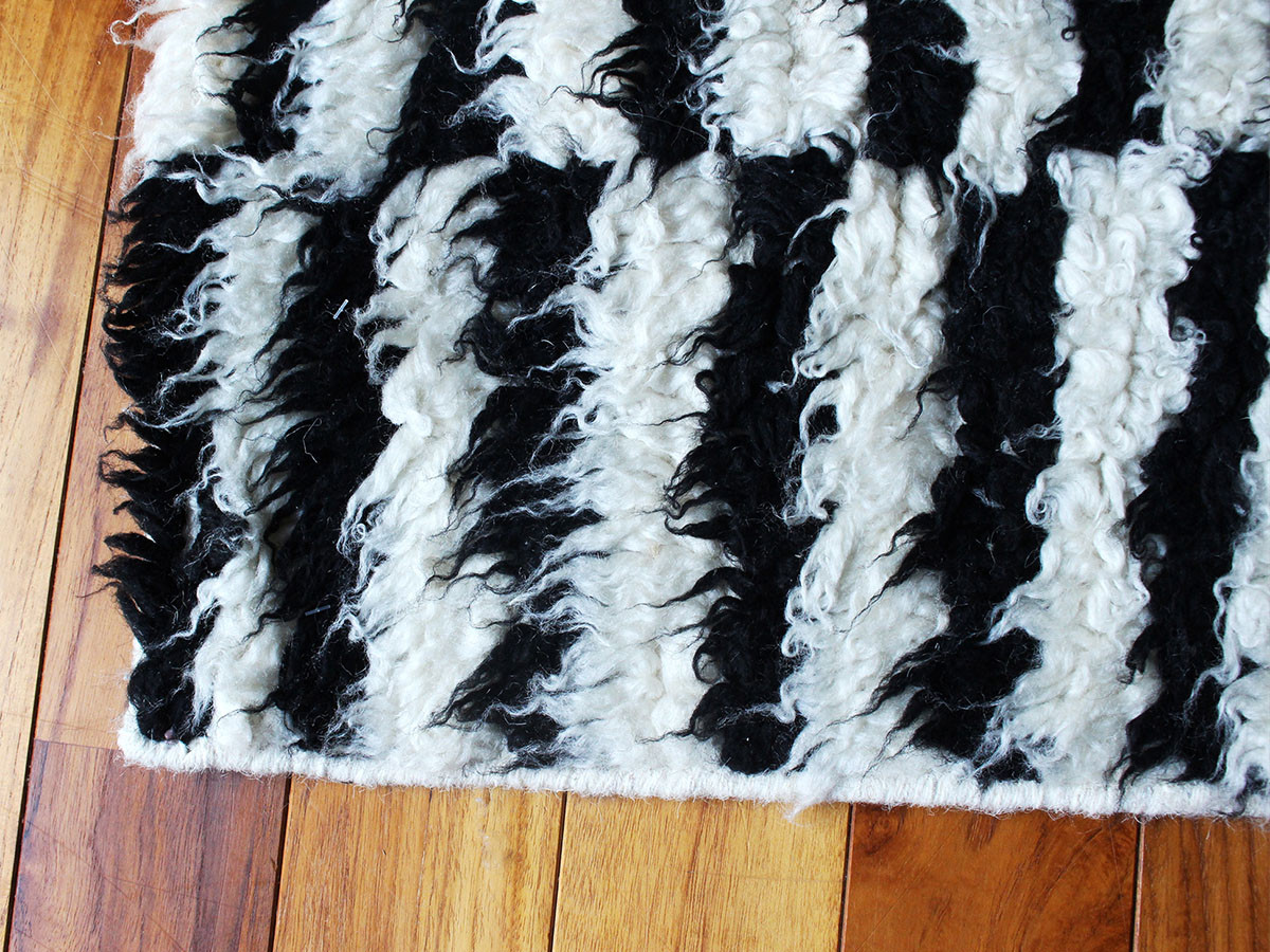 a.depeche NZ wool rug black & white / アデペシュ ニュージー ウールラグ ブラック & ホワイト （ラグ・カーペット > シャギーラグ） 6