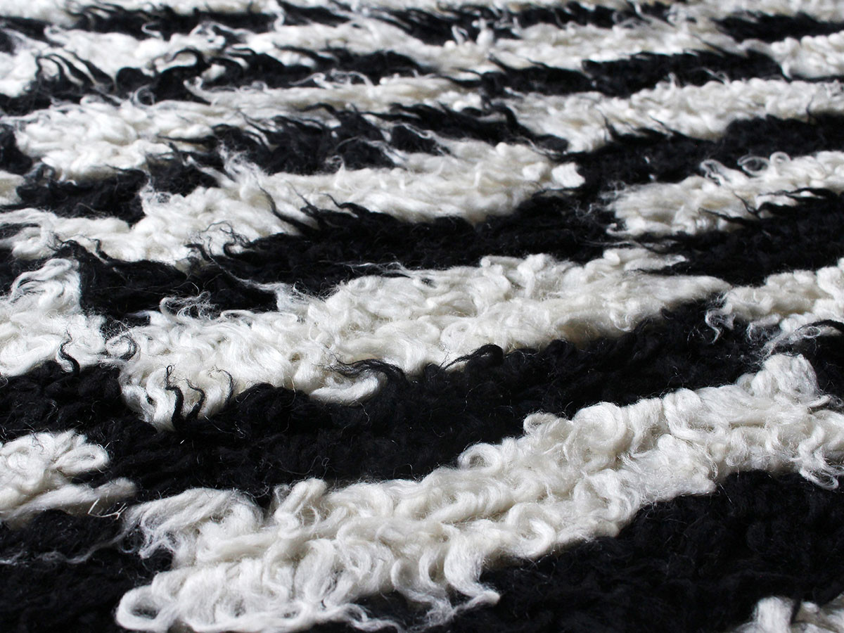 a.depeche NZ wool rug black & white / アデペシュ ニュージー ウールラグ ブラック & ホワイト （ラグ・カーペット > シャギーラグ） 8