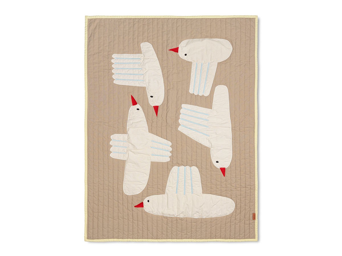 Ferm Living Bird Quilted Blanket