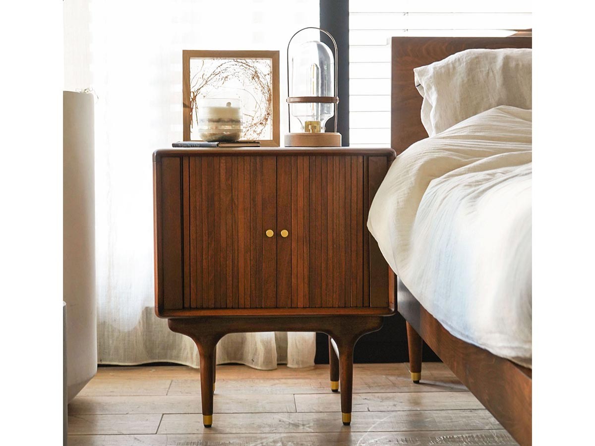 XANDER DESIGNS JULIE 2DOOR BEDSIDE TABLE / サンダーデザイン ジュリー 2ドア ベッドサイドテーブル （テーブル > サイドテーブル） 3