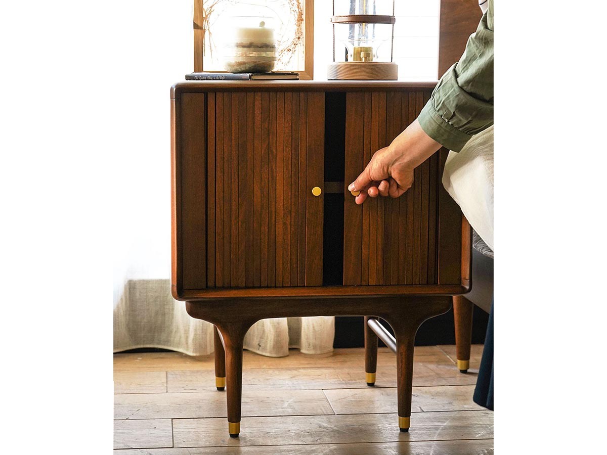XANDER DESIGNS JULIE 2DOOR BEDSIDE TABLE / サンダーデザイン ジュリー 2ドア ベッドサイドテーブル （テーブル > サイドテーブル） 4