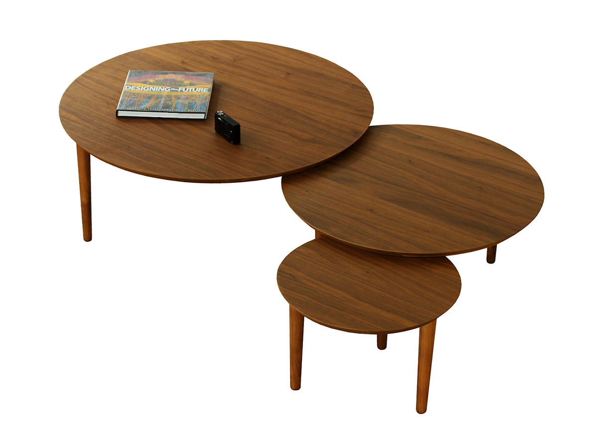 TAKANO MOKKOU BALLOON LIVING TABLE / 高野木工 バルーン リビングテーブル 90-3枚（ウォルナット） （テーブル > ローテーブル・リビングテーブル・座卓） 1