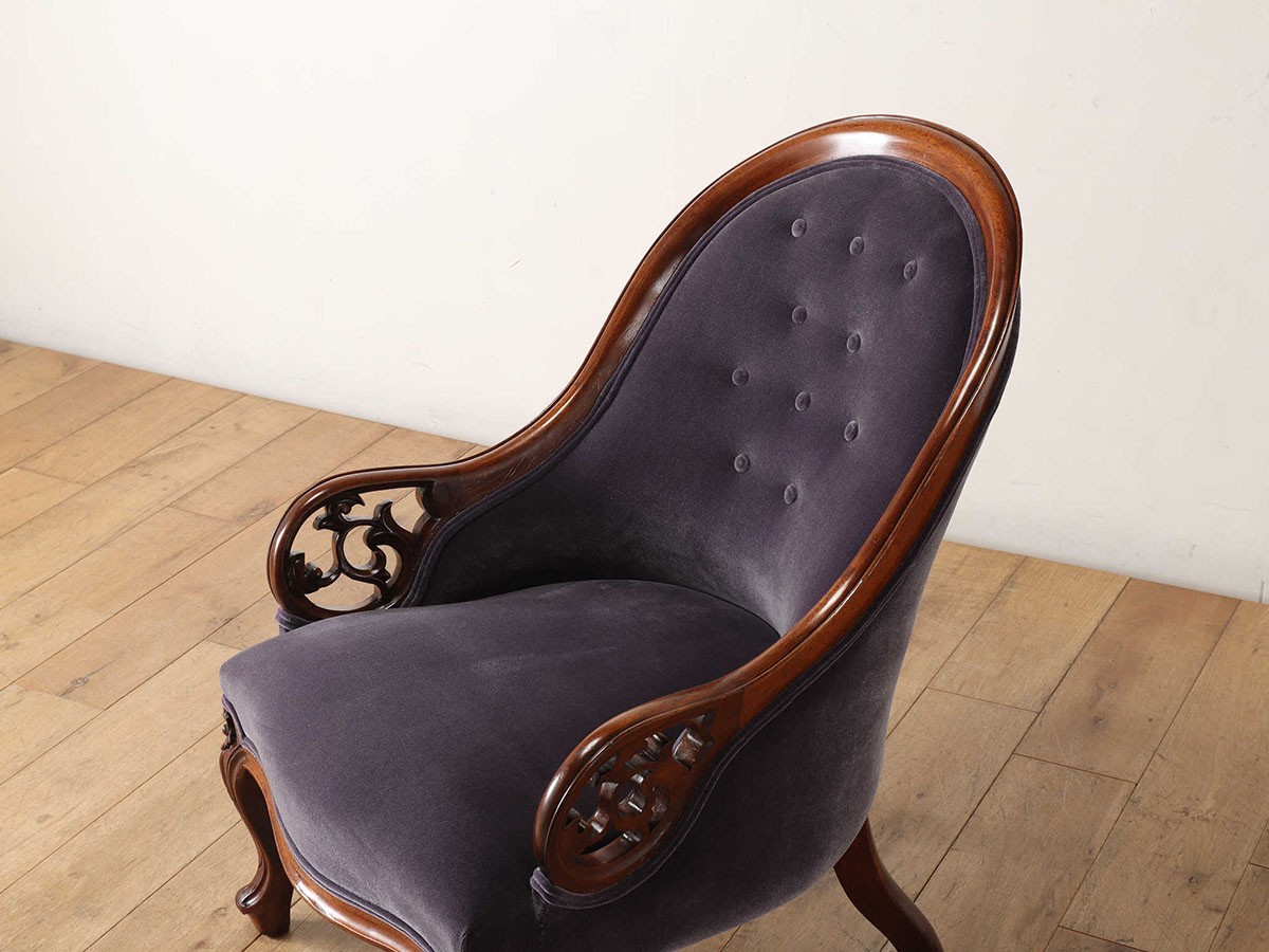 Lloyd's Antiques Real Antique 
Victorian Salon Chair / ロイズ・アンティークス 英国アンティーク家具
ヴィクトリアンサロンチェア QD001056 （チェア・椅子 > ラウンジチェア） 8