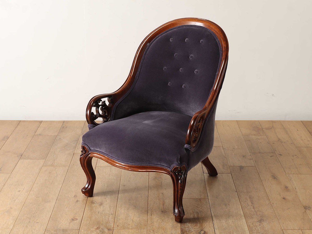 Lloyd's Antiques Real Antique 
Victorian Salon Chair / ロイズ・アンティークス 英国アンティーク家具
ヴィクトリアンサロンチェア QD001056 （チェア・椅子 > ラウンジチェア） 7