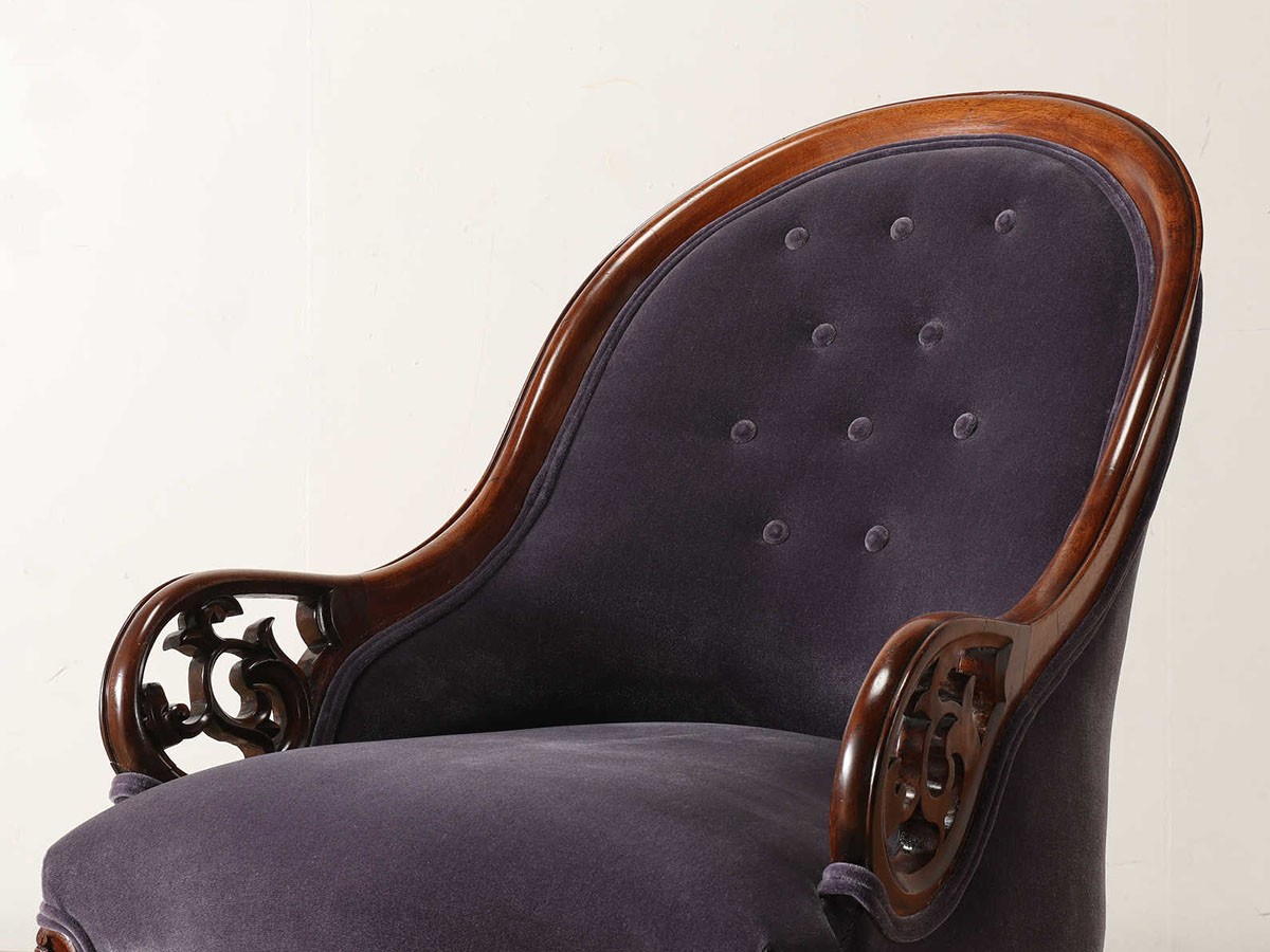 Lloyd's Antiques Real Antique 
Victorian Salon Chair / ロイズ・アンティークス 英国アンティーク家具
ヴィクトリアンサロンチェア QD001056 （チェア・椅子 > ラウンジチェア） 9