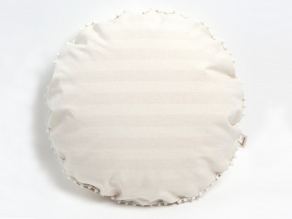 canvas stripes cushion cover pompon R 8