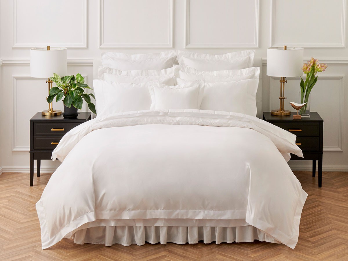 HOTEL LIKE INTERIOR 400TC Cotton Sateen Blanket / ホテルライクインテリア 400TC サテン織りブランケット （寝具・タオル > ベッドカバー・ベッドリネン） 8