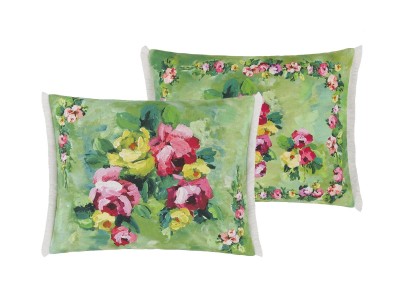 DESIGNERS GUILD Ikebana Damask Embroidered Cushion