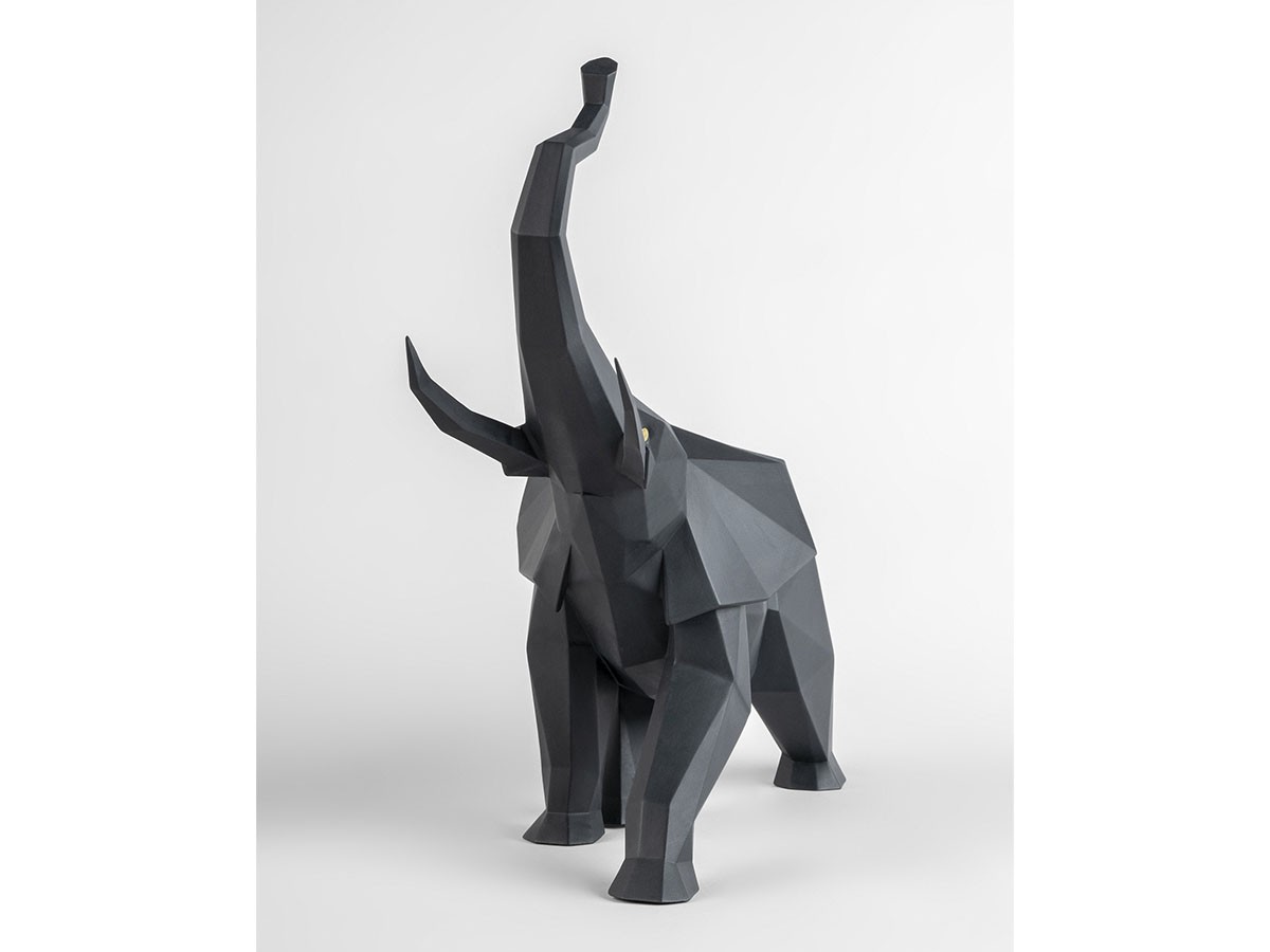 LLADRO Origami Elephant / リヤドロ オリガミ エレファント（ブラック） （オブジェ・アート > オブジェ） 4