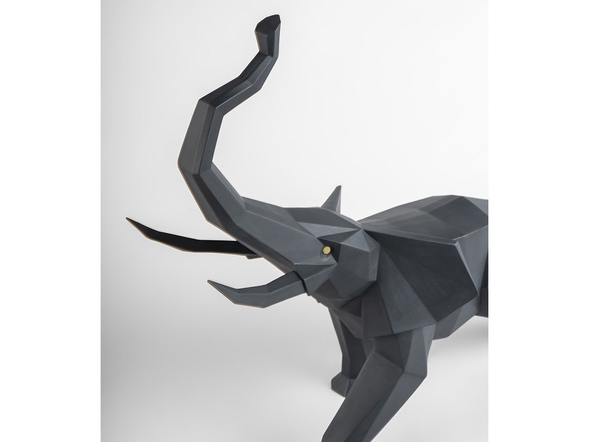 LLADRO Origami Elephant / リヤドロ オリガミ エレファント（ブラック 