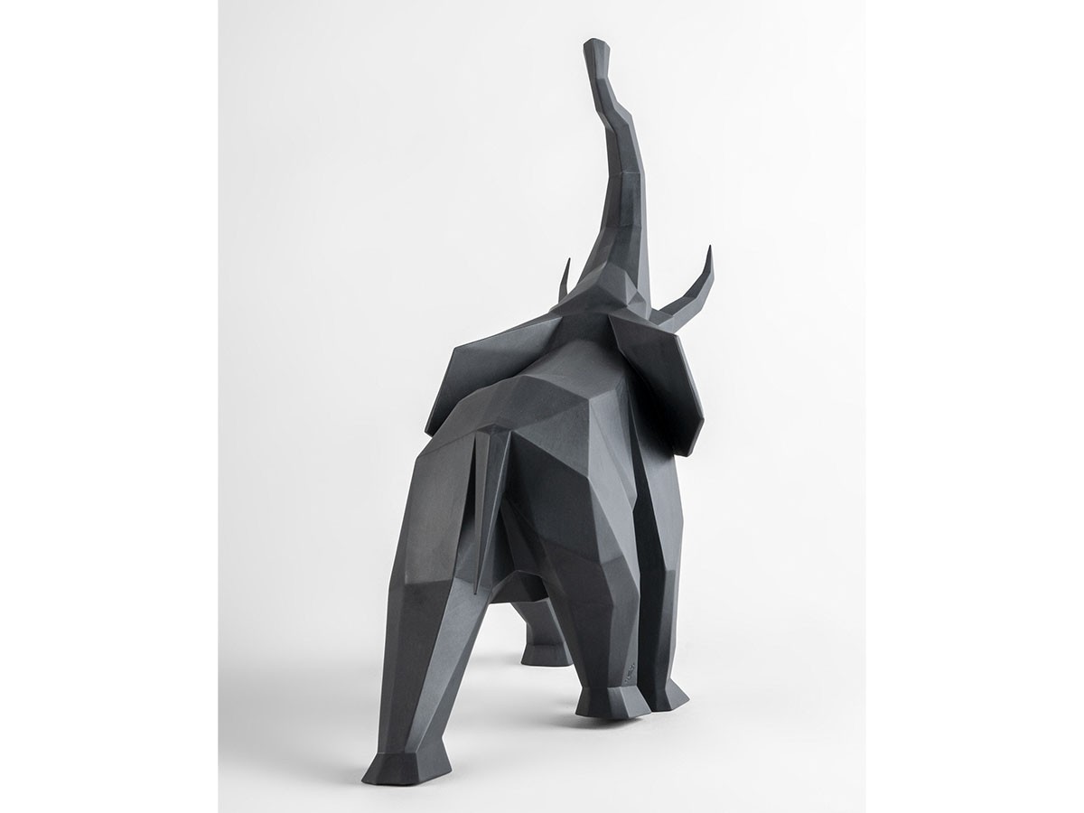 LLADRO Origami Elephant / リヤドロ オリガミ エレファント（ブラック） （オブジェ・アート > オブジェ） 6