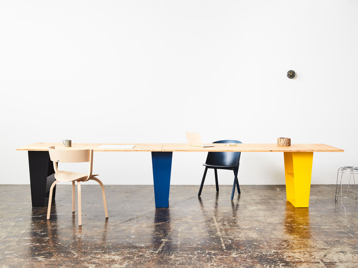 FIEL Takeshi + Table Top / フィール タケシ レッグ × 3 + テーブルトップL × 2（連結） （テーブル > ミーティング・会議用テーブル） 3