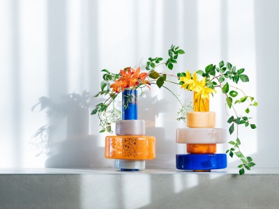 オレンジの花瓶・フラワーベース - インテリア・家具通販【FLYMEe】