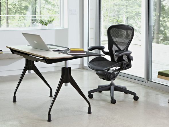 6-033家〇Herman Miller ハーマンミラー アーロンチェア Bサイズ フル