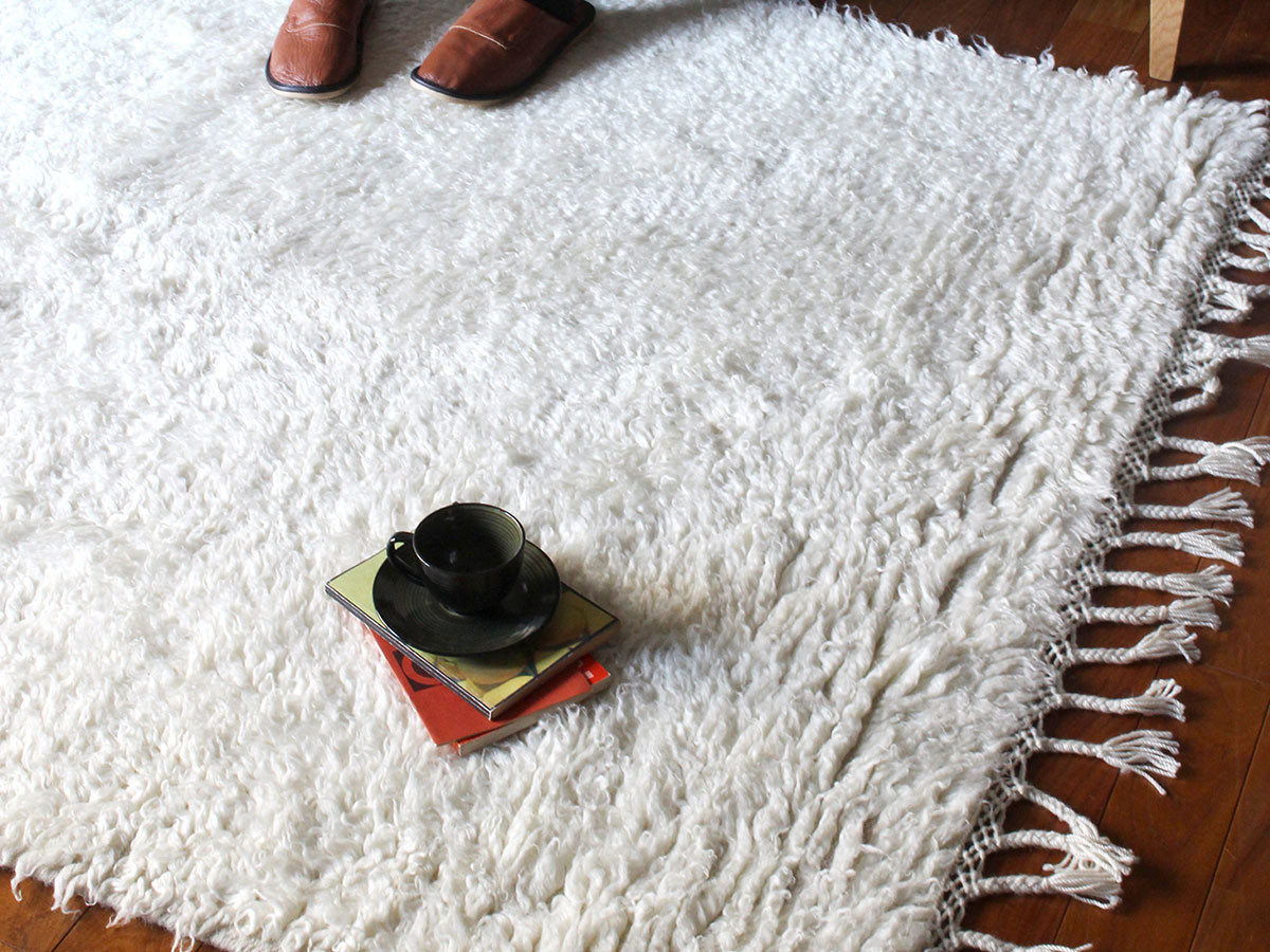 NZ wool rug white 5