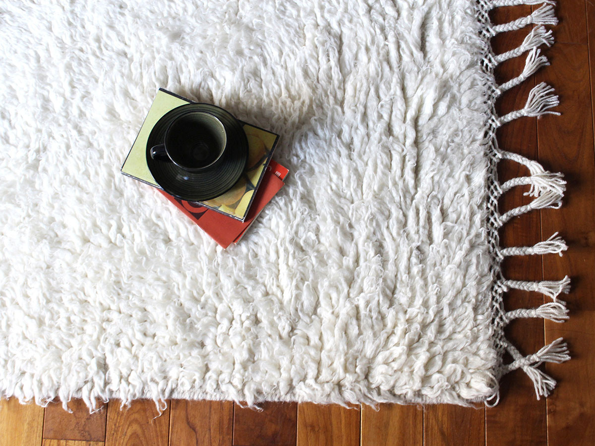 NZ wool rug white 6
