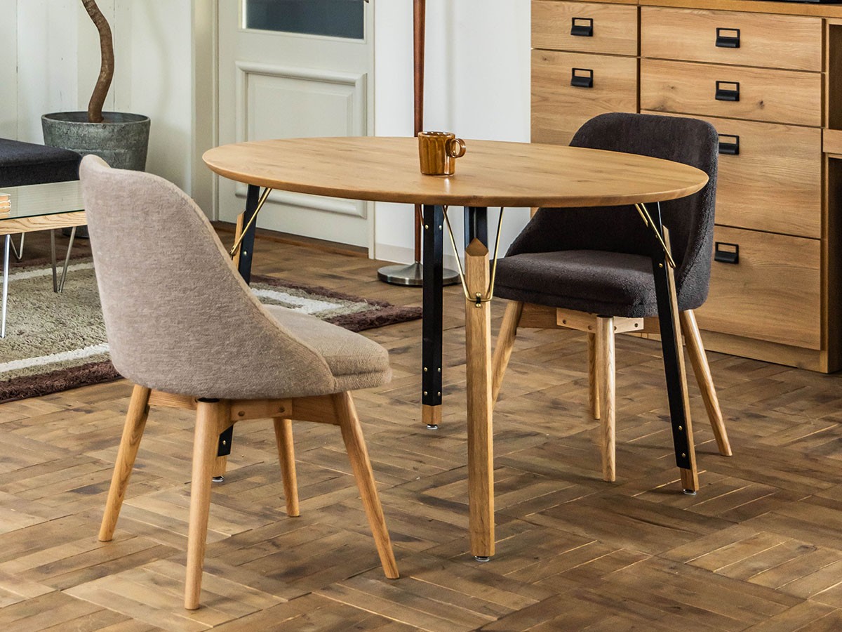 Easy Life MEATH DINING TABLE / イージーライフ ミース ダイニングテーブル
ラウンド天板（直径110cm）+ No.2脚（木丸脚） （テーブル > ダイニングテーブル） 7