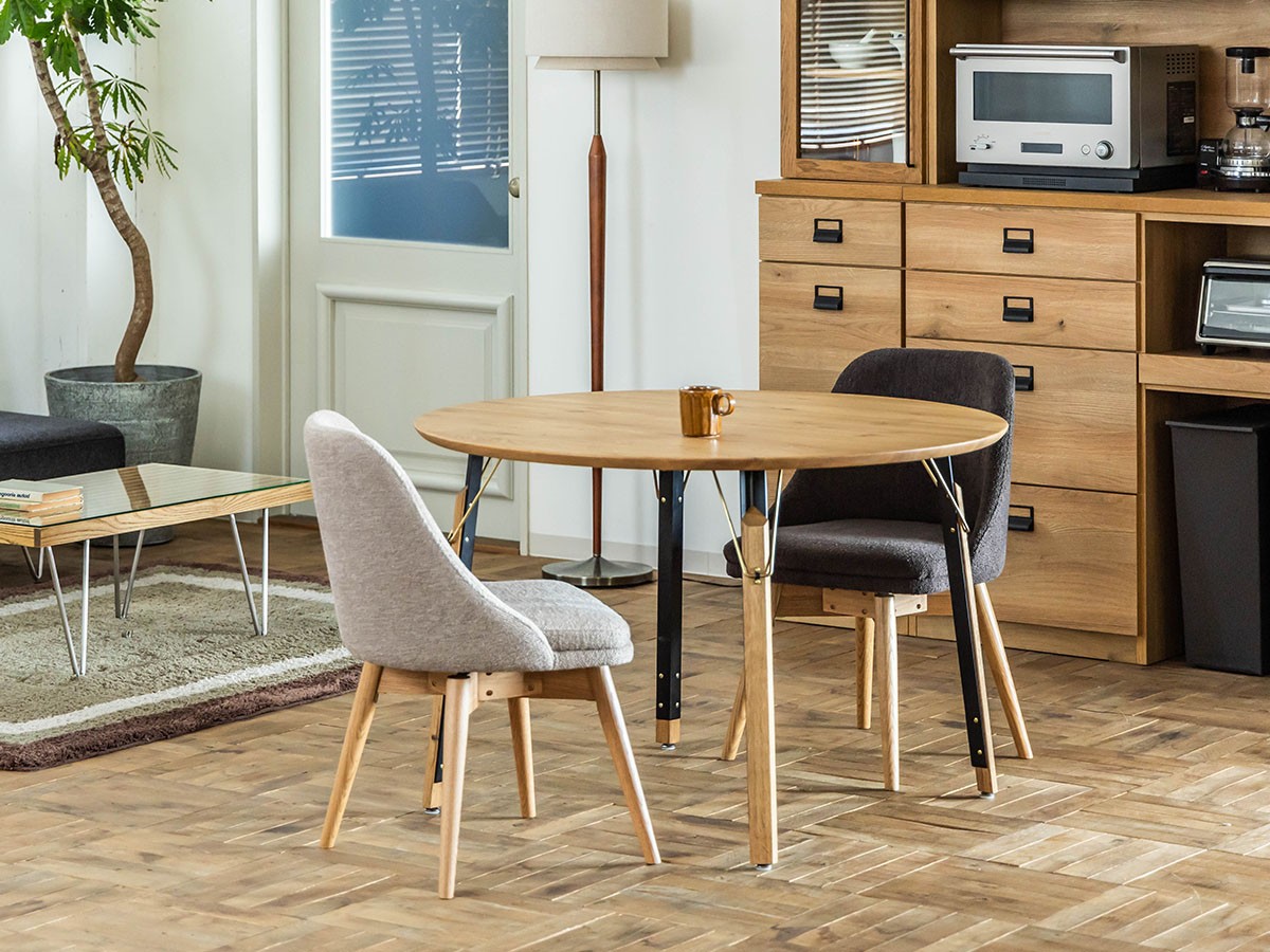 Easy Life MEATH DINING TABLE / イージーライフ ミース ダイニングテーブル
ラウンド天板（直径110cm）+ No.6脚（クラフト脚） （テーブル > ダイニングテーブル） 6