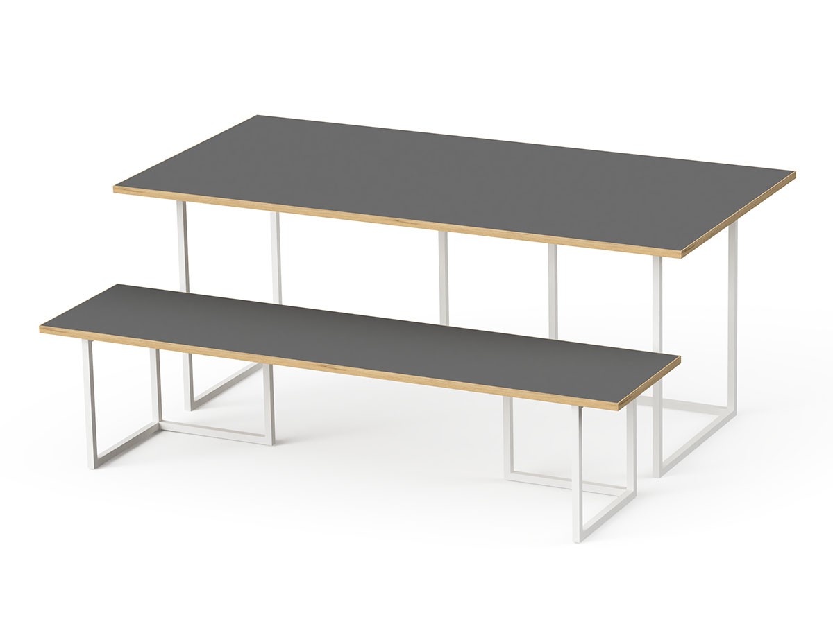stiiilll Table Set / スティール テーブルセット
メラミンウッド天板 + スチール脚 L （テーブル > ダイニングテーブル） 25
