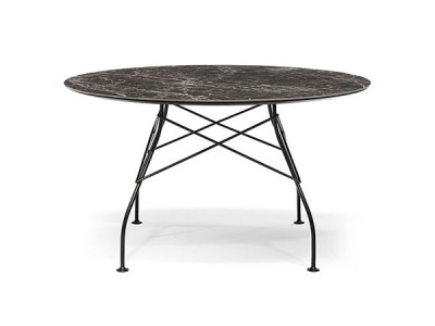 ダークブラウンの丸テーブル・ラウンドテーブル - インテリア・家具