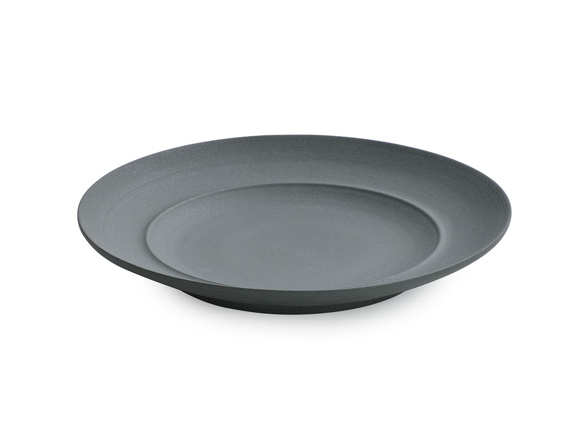MISHIM POTTERY CREATION calm rim plate M / ミシンポタリークリエイション カーム リムプレート M（ネロ） （食器・テーブルウェア > 皿・プレート） 2