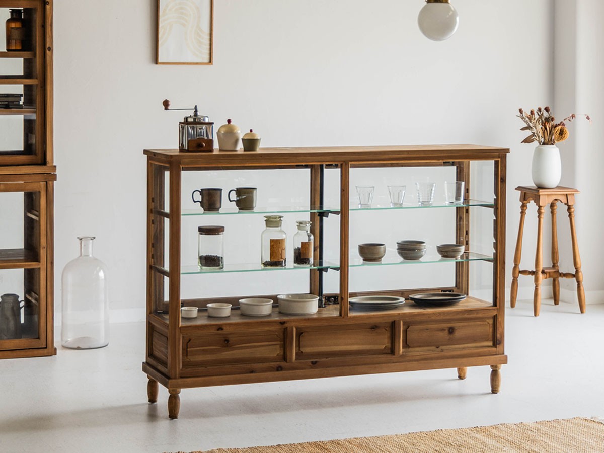 Knot antiques ASAHI GLASS CABINET / ノットアンティークス アサヒ ガラスキャビネット （収納家具 > キャビネット） 4