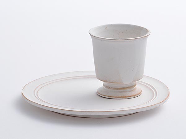 MISHIM POTTERY CREATION StiLL round plate S / ミシンポタリークリエイション スティル ラウンドプレート S（胡粉） （食器・テーブルウェア > 皿・プレート） 25