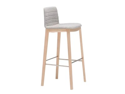 Andreu World Flex Chair Barstool 45 Fully Upholstered Shell
