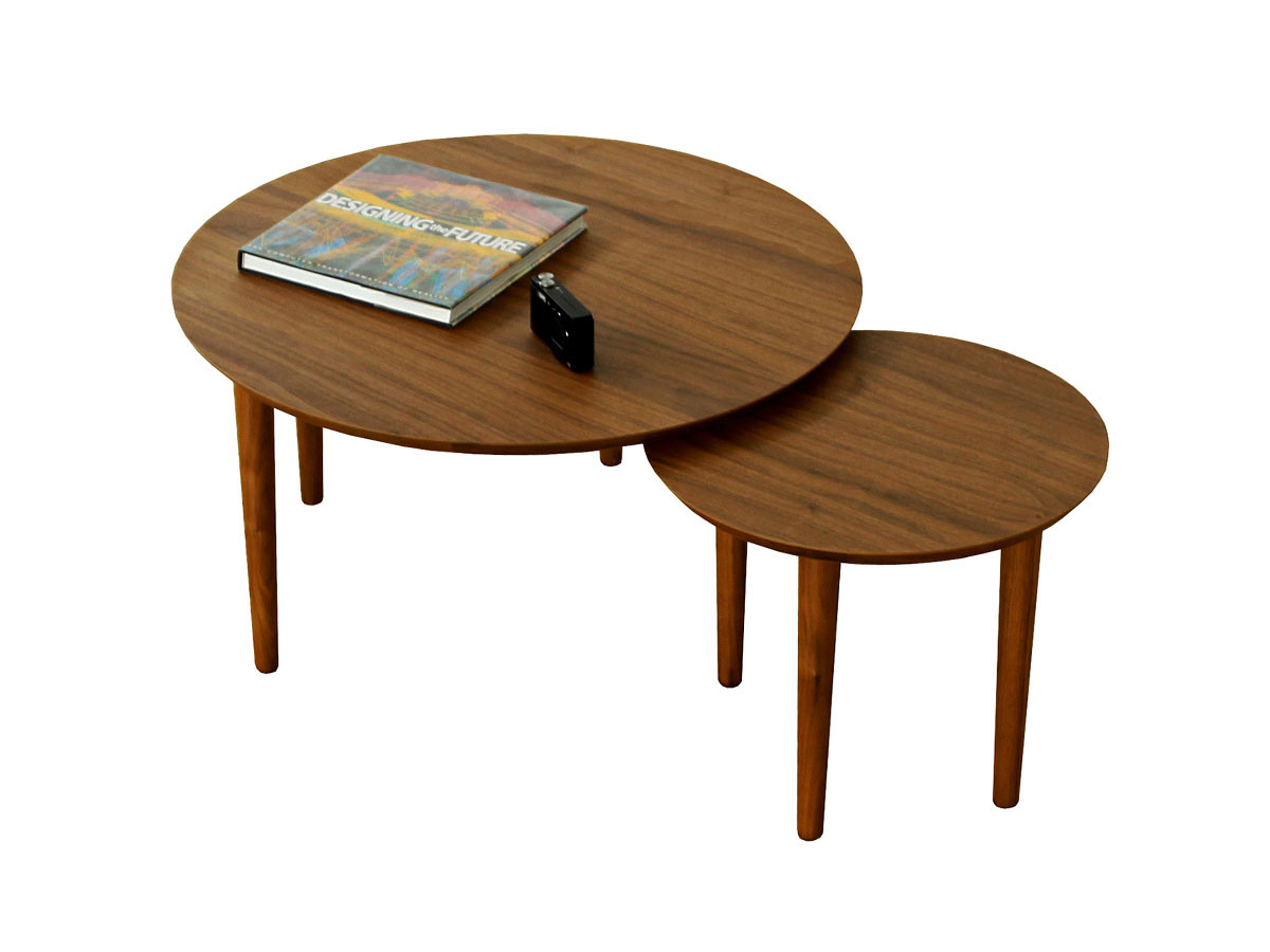 TAKANO MOKKOU BALLOON LIVING TABLE / 高野木工 バルーン リビングテーブル 69-2枚（ウォルナット） （テーブル > ローテーブル・リビングテーブル・座卓） 1