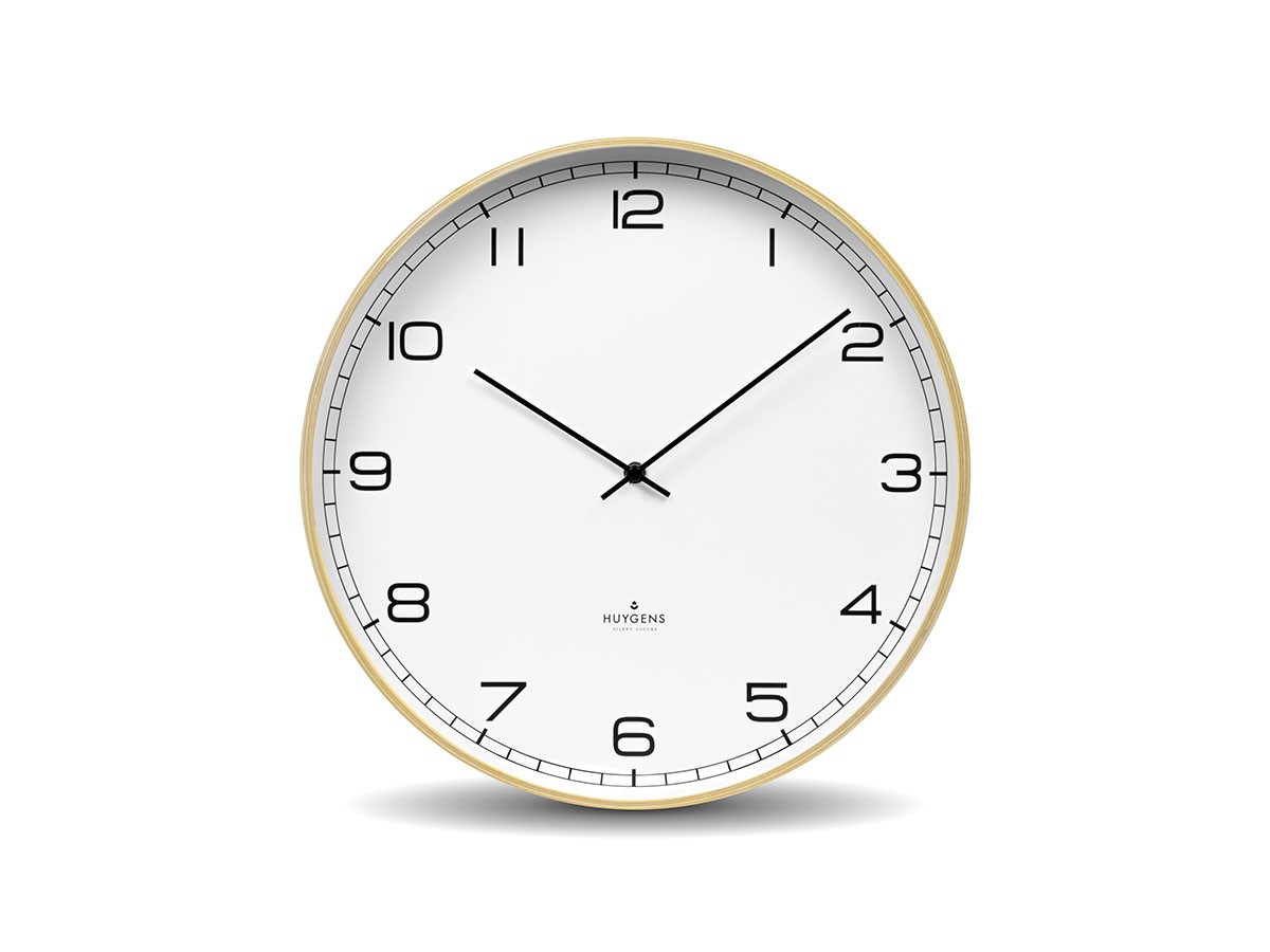 HUYGENS Wall clock wood35 white arabic / ホイヘンス ウォールクロック ウッド35 ホワイト アラビック (時計 > 壁掛け時計) 1