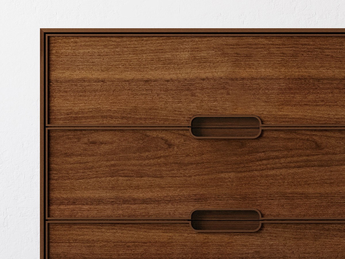 松井木工 LAF Chest 6drawers / まついもっこう ラフ リビングチェスト
6ドロワー 幅160cm（木面 / 鉄脚） （収納家具 > チェスト・箪笥） 3