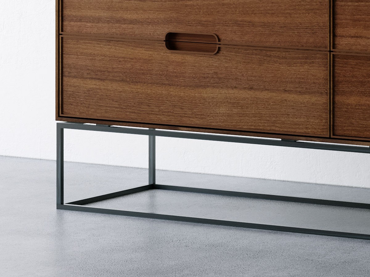 松井木工 LAF Chest 6drawers / まついもっこう ラフ リビングチェスト
6ドロワー 幅160cm（木面 / 鉄脚） （収納家具 > チェスト・箪笥） 4