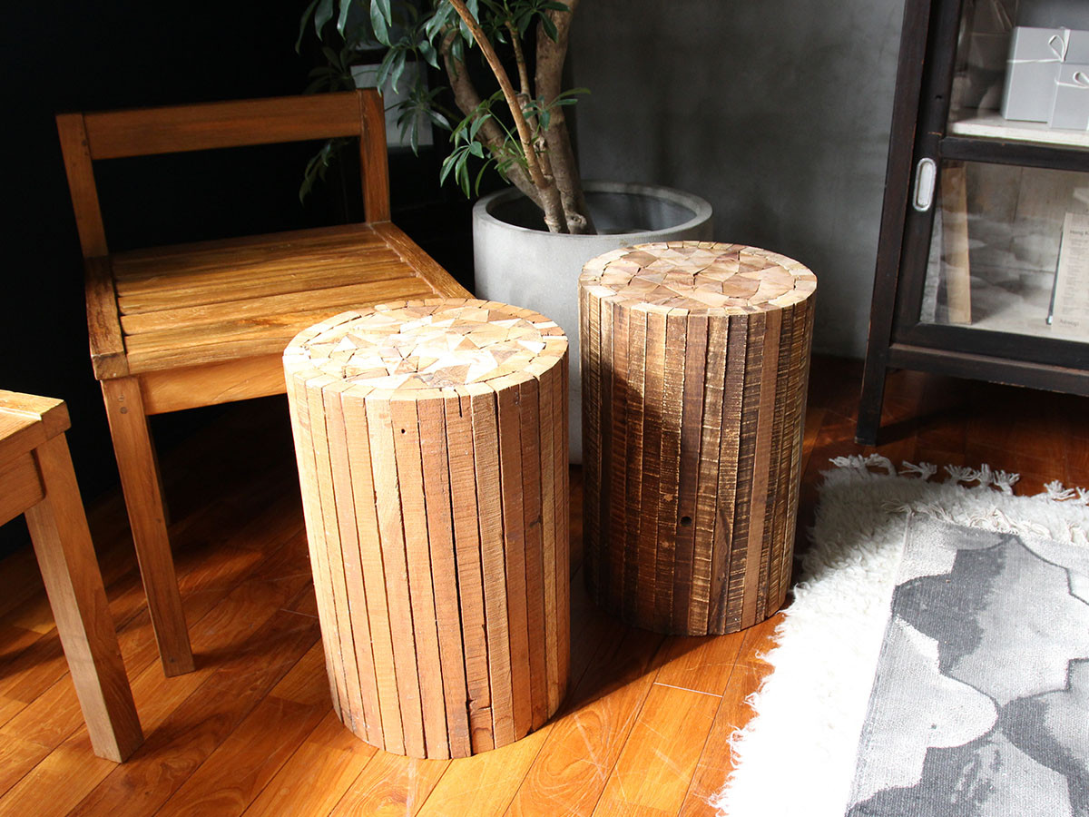 a.depeche Collected-wood round high stool / アデペシュ コレクト ...