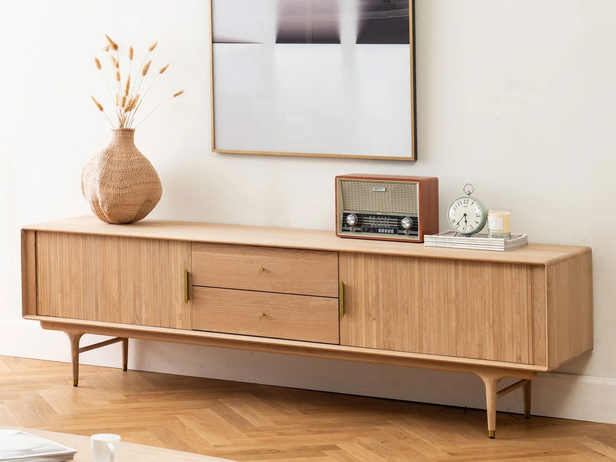 XANDER DESIGNS JULIE TV BOARD 2000 WHITE OAK / サンダーデザイン ジュリー テレビボード 2000（ホワイトオーク） （テレビボード・テレビ台 > テレビ台・ローボード） 3