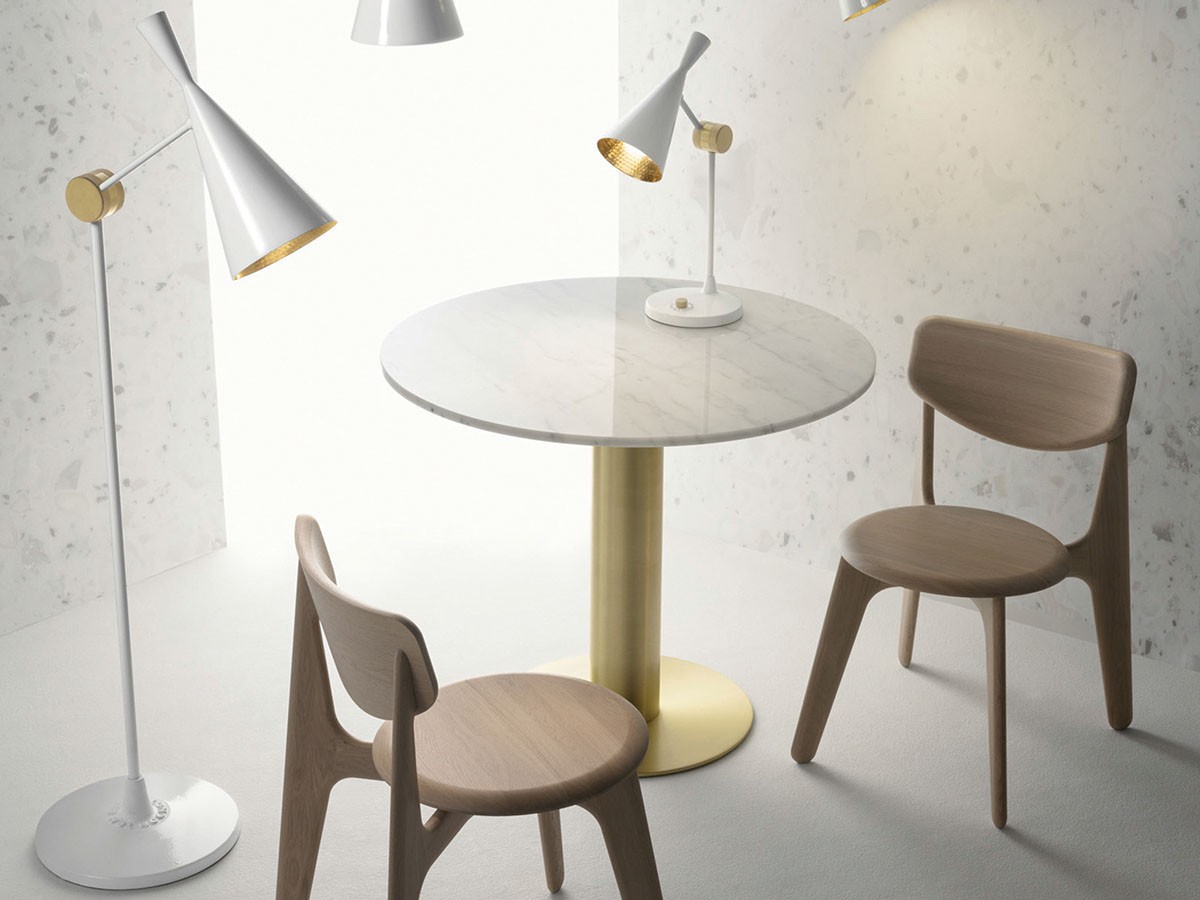 Tom Dixon. Tube Base + White Marble Top Round 900 / トム・ディクソン チューブ ベース + ホワイトマーブルトップ ラウンド 900 （テーブル > ダイニングテーブル） 6