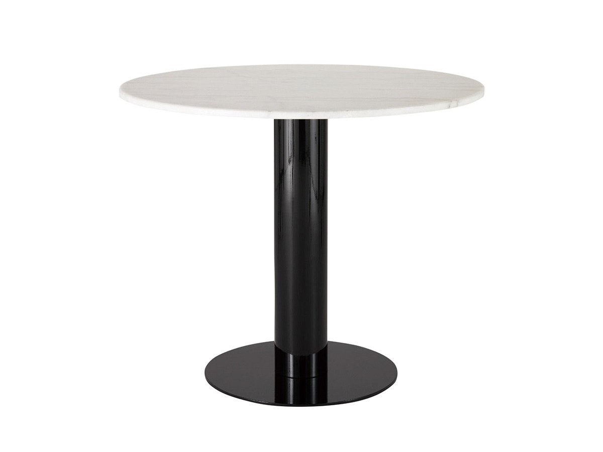 Tom Dixon. Tube Base + White Marble Top Round 900