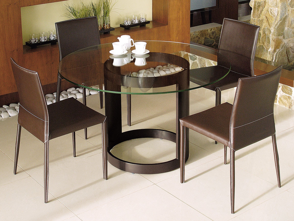 GLASS TOP ROUND TABLE φ120 2
