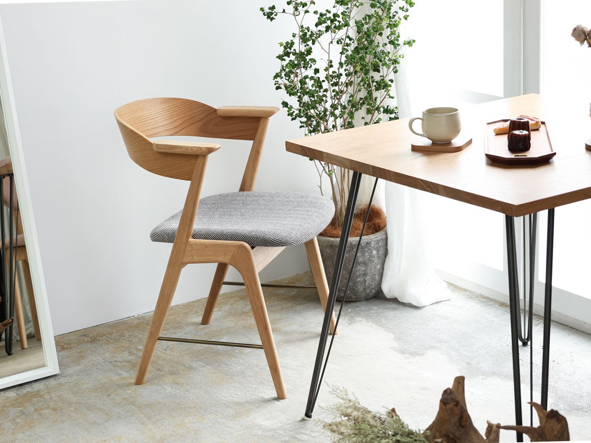 a.depeche danis short arm chair wood × brass / アデペシュ ダニス ショートアームチェア ウッド × ブラス （チェア・椅子 > ダイニングチェア） 10