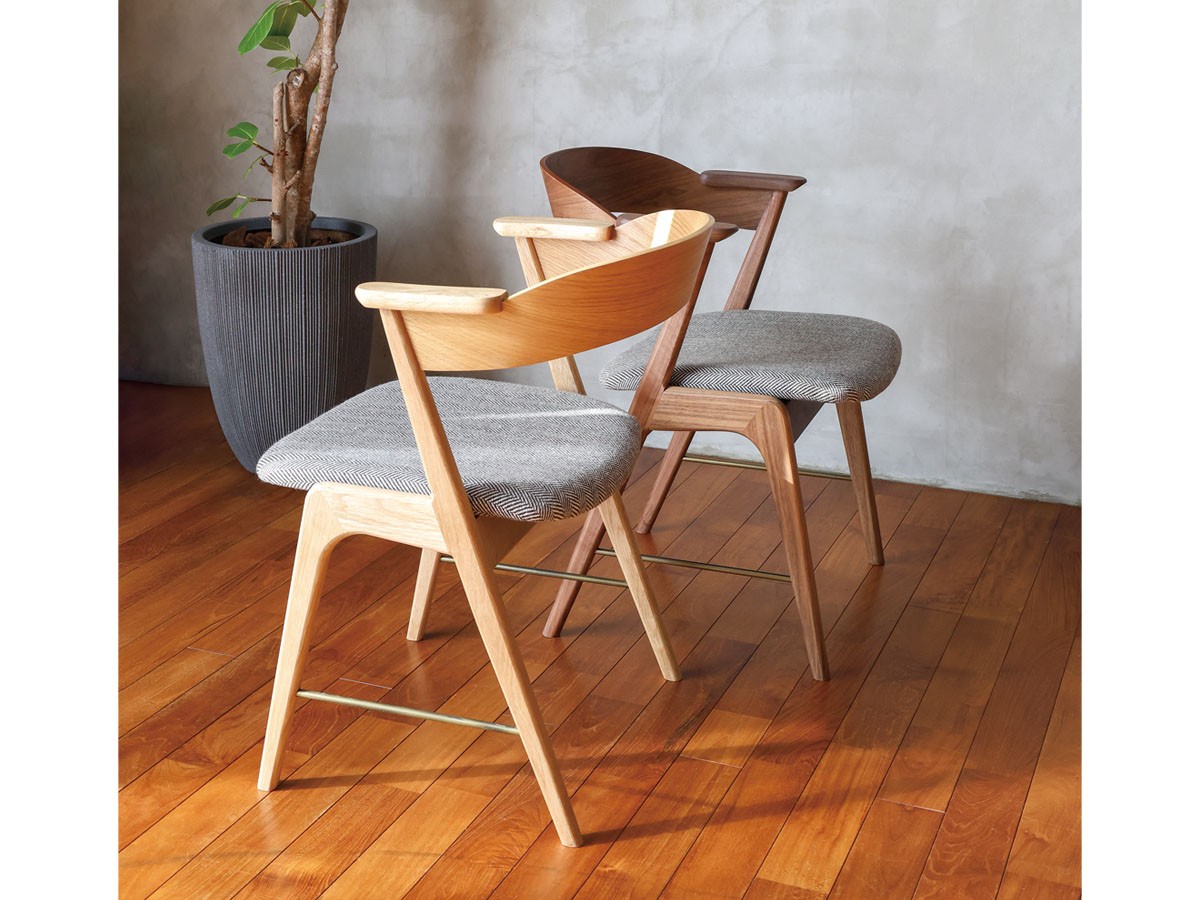 a.depeche danis short arm chair wood × brass / アデペシュ ダニス ショートアームチェア ウッド × ブラス （チェア・椅子 > ダイニングチェア） 20