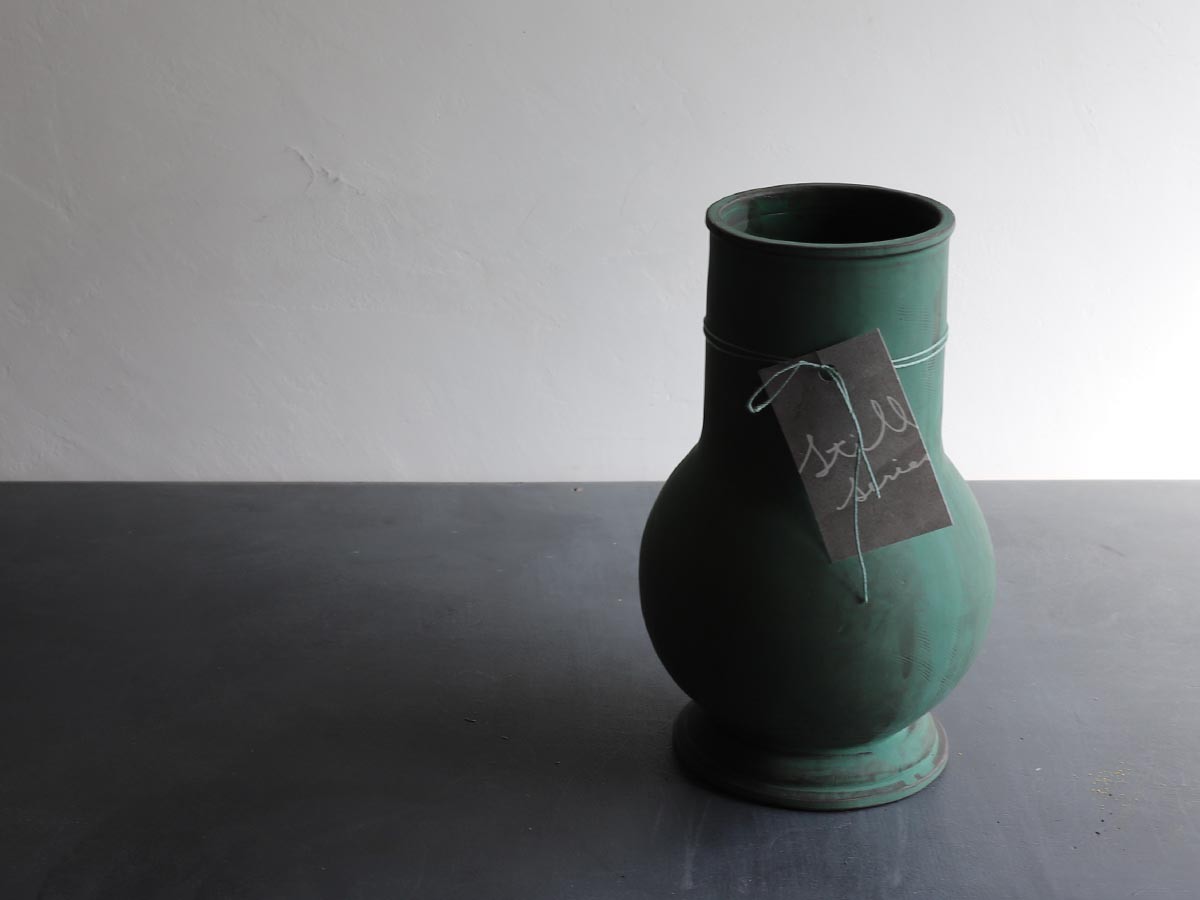 MISHIM POTTERY CREATION StiLL flowervase / ミシンポタリークリエイション スティル フラワーベース（千歳緑） （花器・プランター・グリーン > 花瓶・フラワーベース） 5