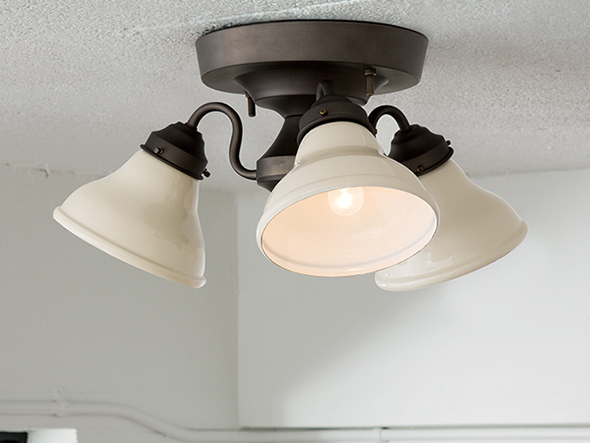 CUSTOM SERIES
3 Ceiling Lamp × Mini Wave Enamel / カスタムシリーズ
3灯シーリングランプ × ミニエナメル（ウェーブ） （ライト・照明 > シーリングライト） 6