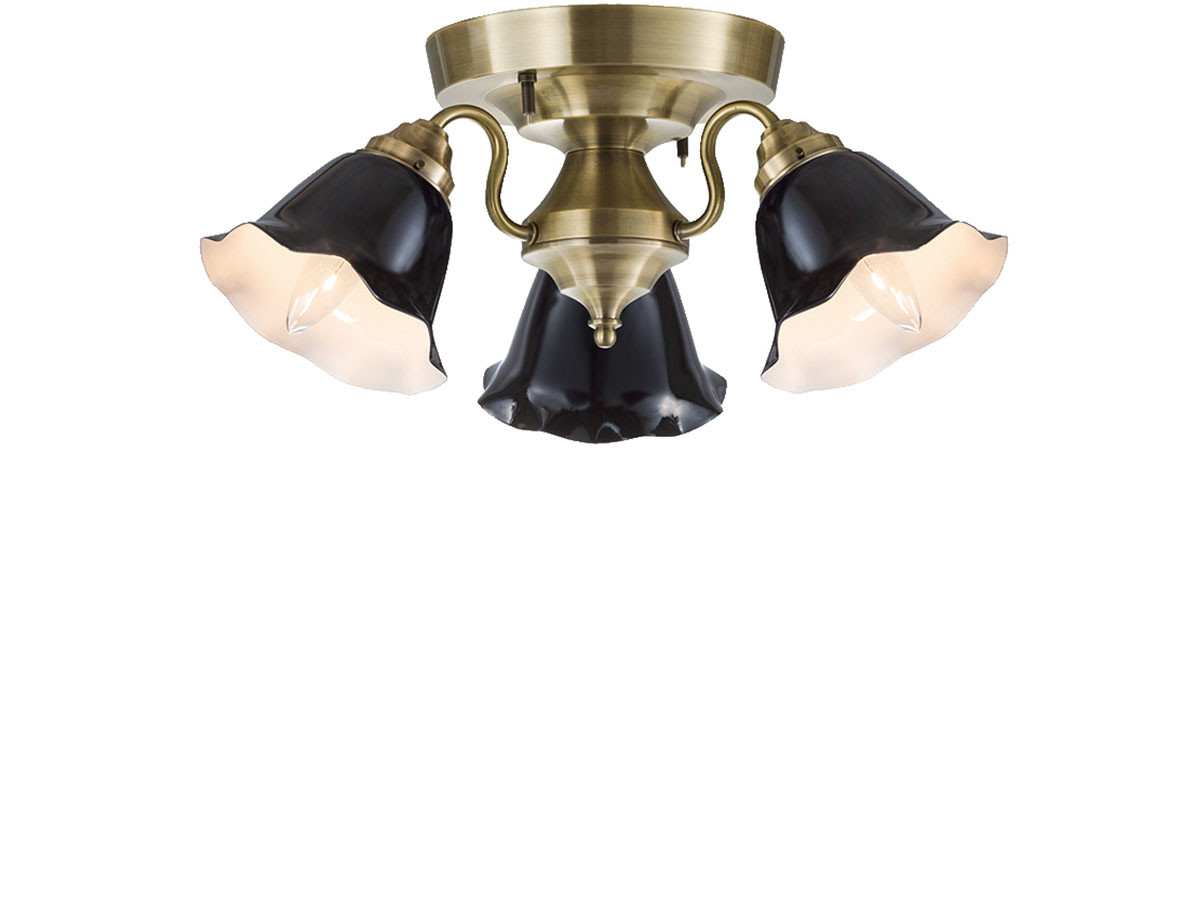 CUSTOM SERIES
3 Ceiling Lamp × Mini Wave Enamel / カスタムシリーズ
3灯シーリングランプ × ミニエナメル（ウェーブ） （ライト・照明 > シーリングライト） 13