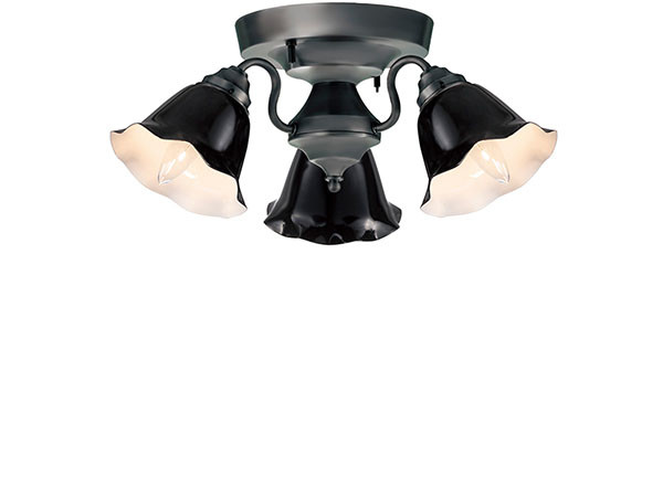 CUSTOM SERIES
3 Ceiling Lamp × Mini Wave Enamel / カスタムシリーズ
3灯シーリングランプ × ミニエナメル（ウェーブ） （ライト・照明 > シーリングライト） 1